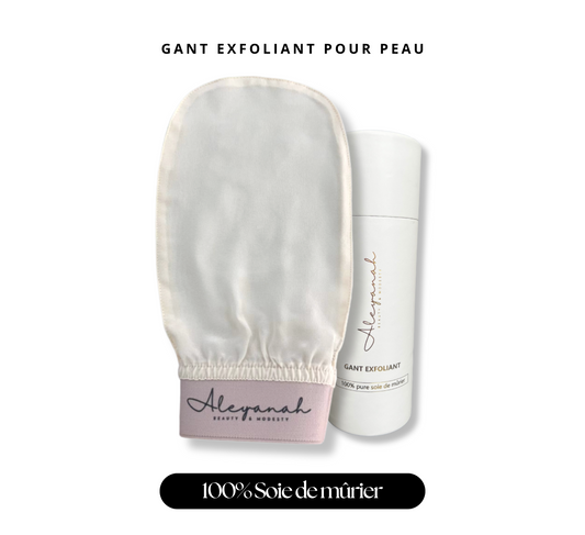 Gant exfoliant en soie de mûrier